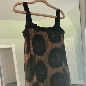 Diane Von Furstenberg Black and Tan cocktail dress